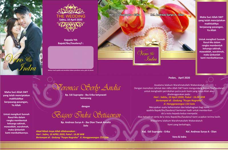 Download template undangan pernikahan corel